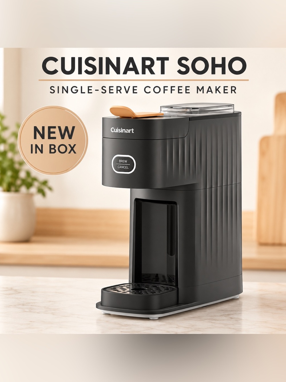 Cuisinart Soho Single Serve Coffee Maker SS-7BK New
